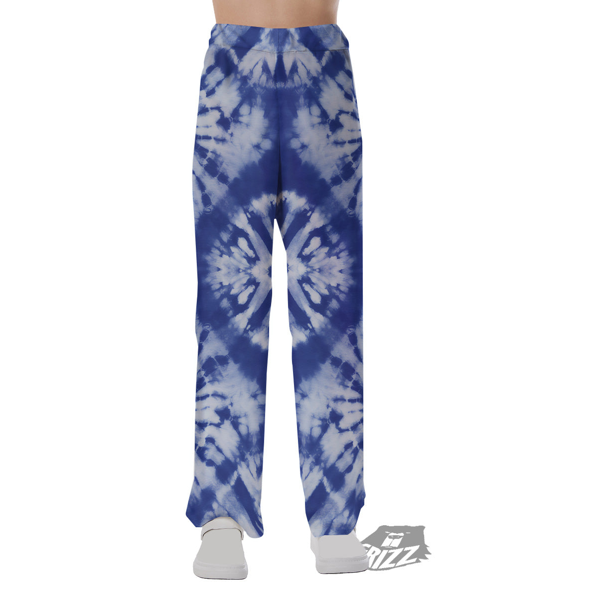 Shibori Blue Print Pajama Pants-grizzshop
