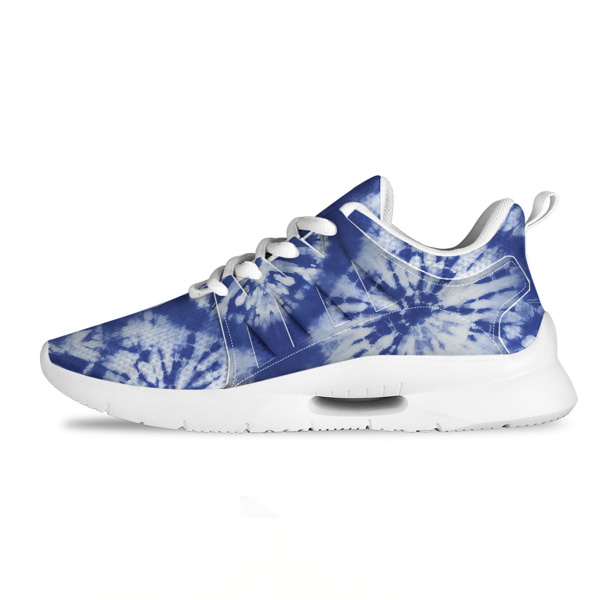 Shibori Blue Print Tennis Shoes-grizzshop