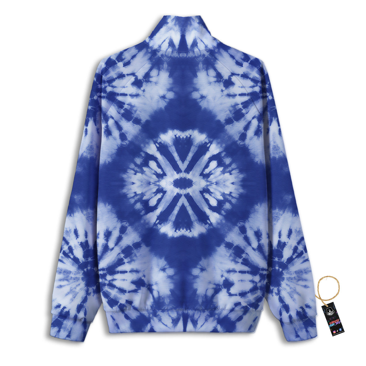 Shibori Blue Print Track Jacket-grizzshop