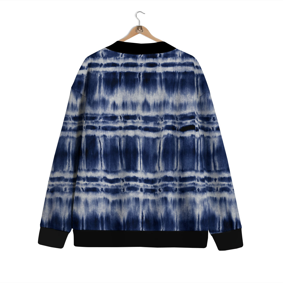 Shibori Indigo Dye Print Cardigan-grizzshop