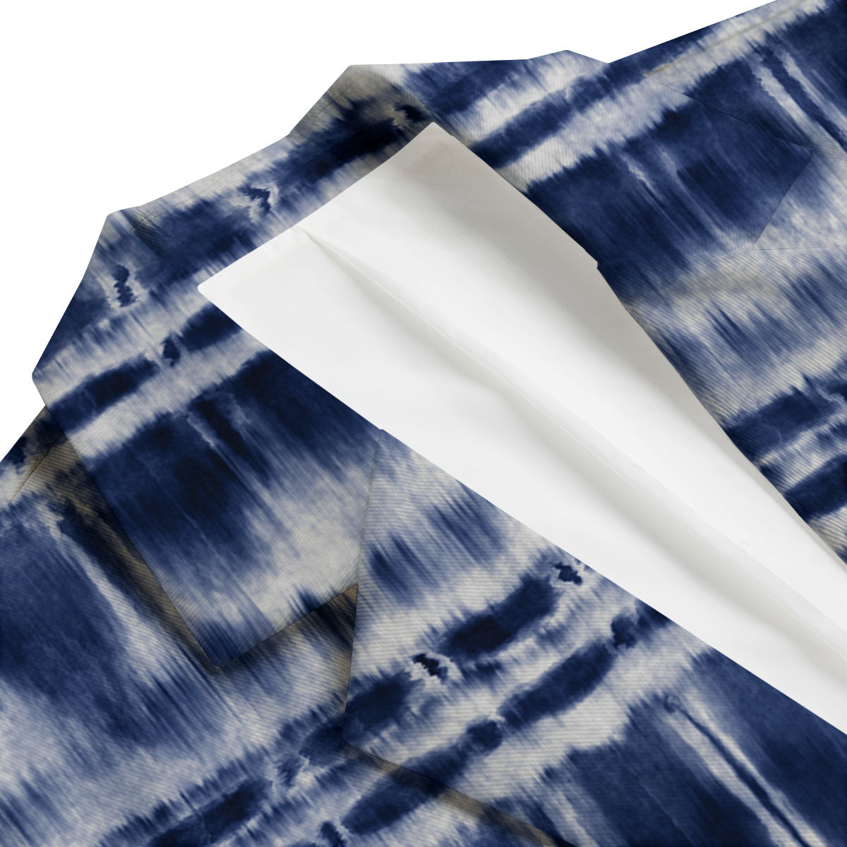 Shibori Indigo Dye Print Men's Blazer-grizzshop