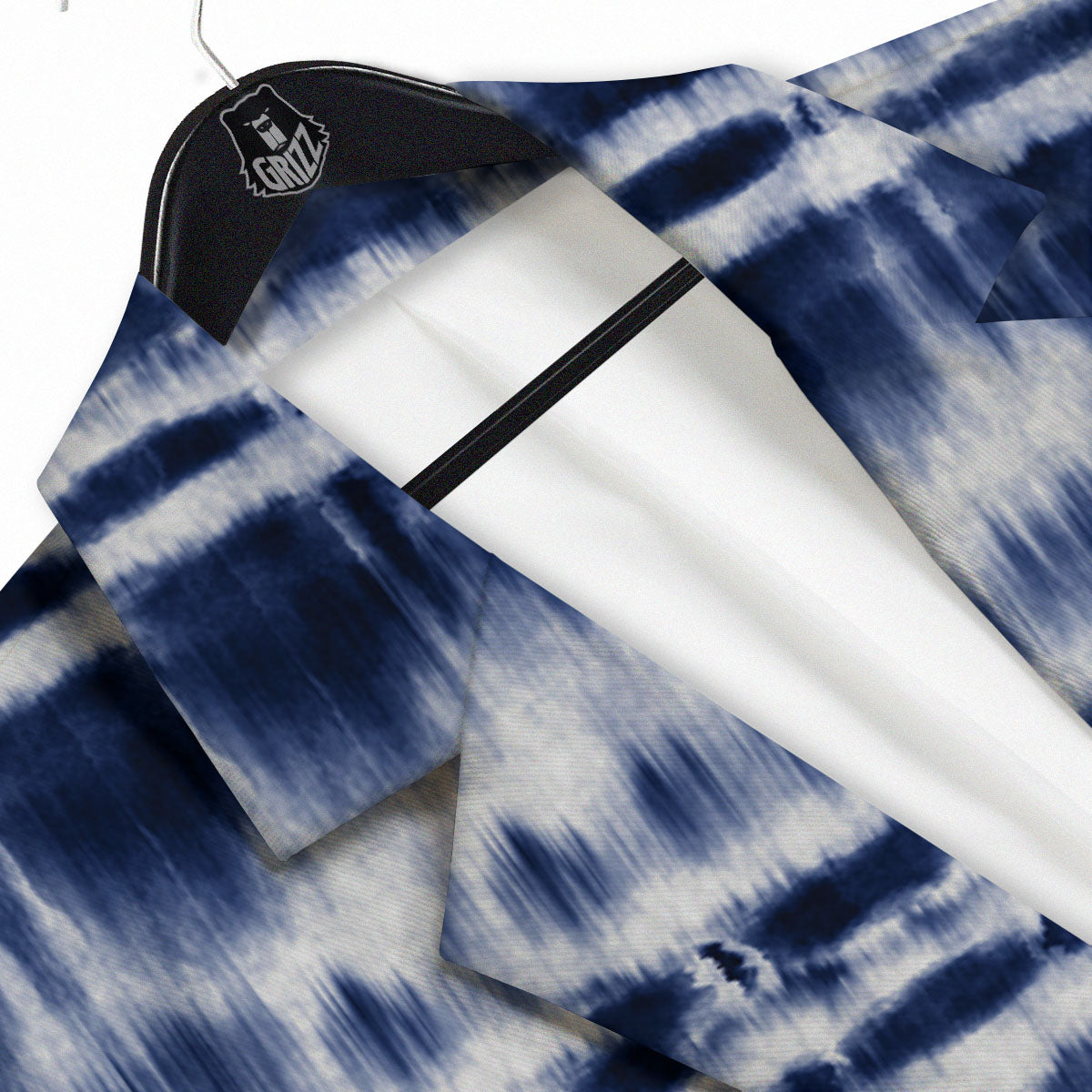 Shibori Indigo Dye Print Men's Sport Coat-grizzshop