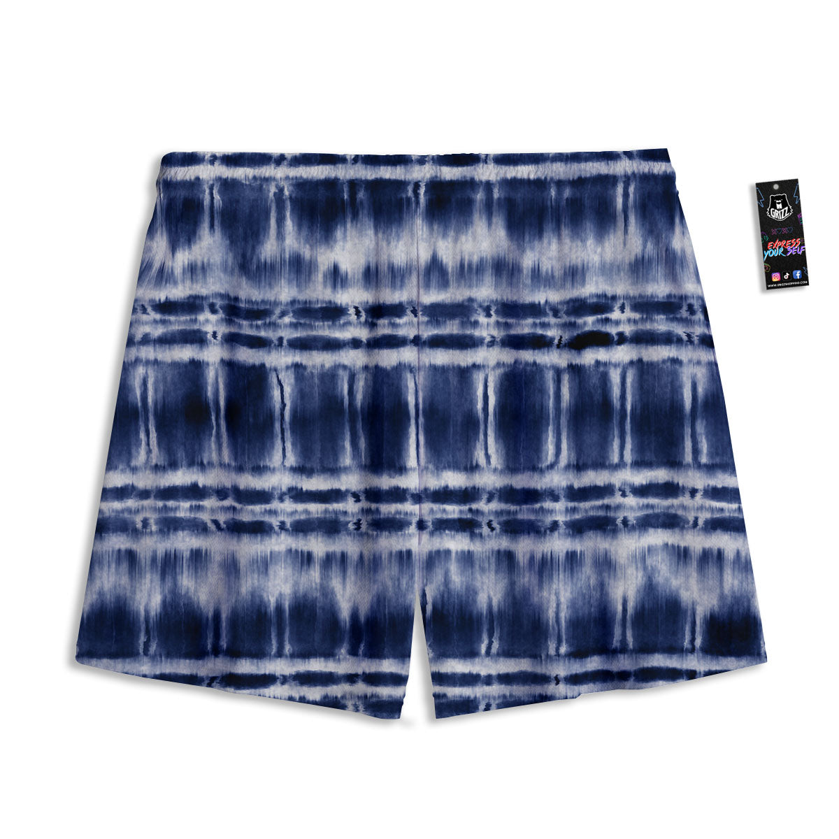 Shibori Indigo Dye Print Mesh Shorts