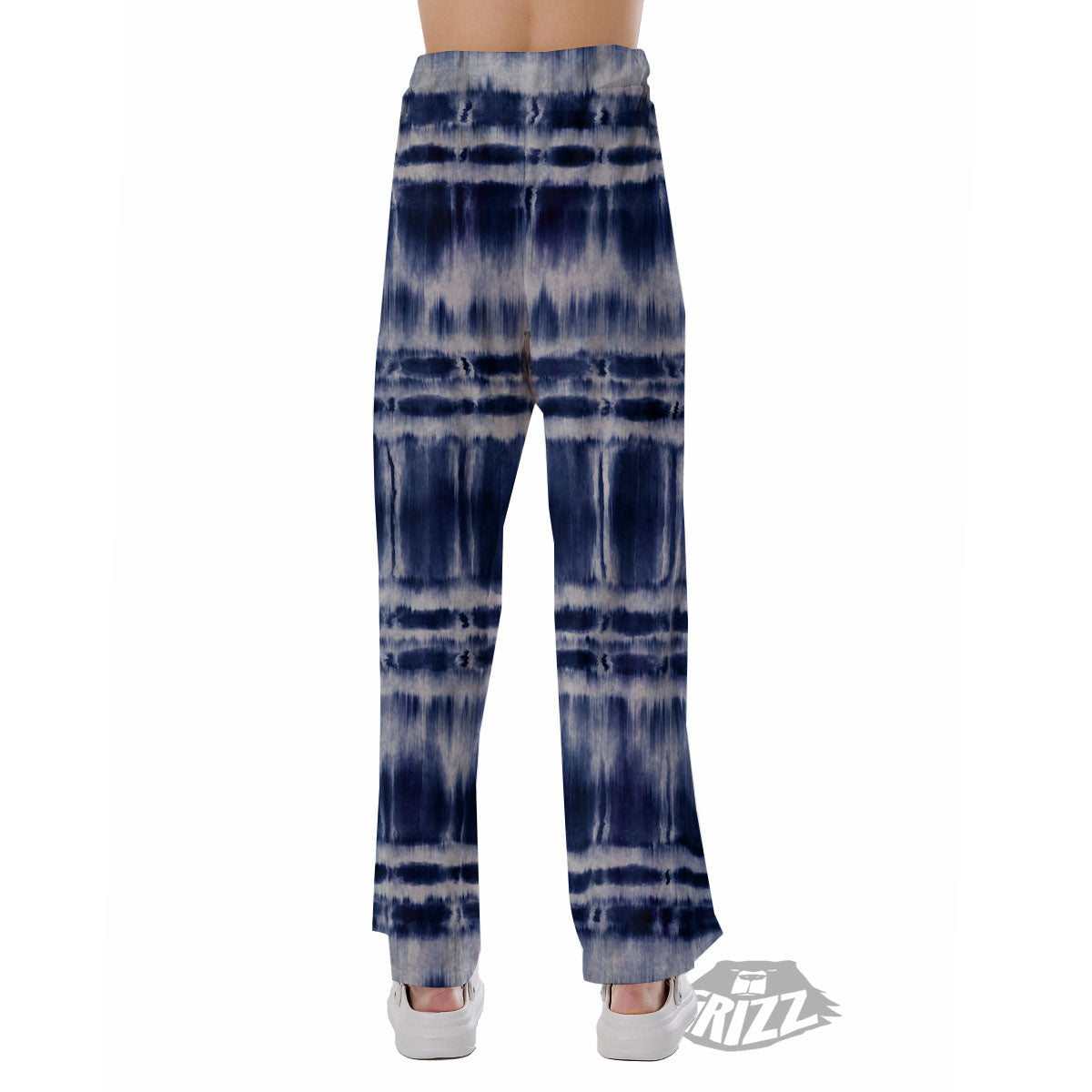Shibori Indigo Dye Print Pajama Pants-grizzshop