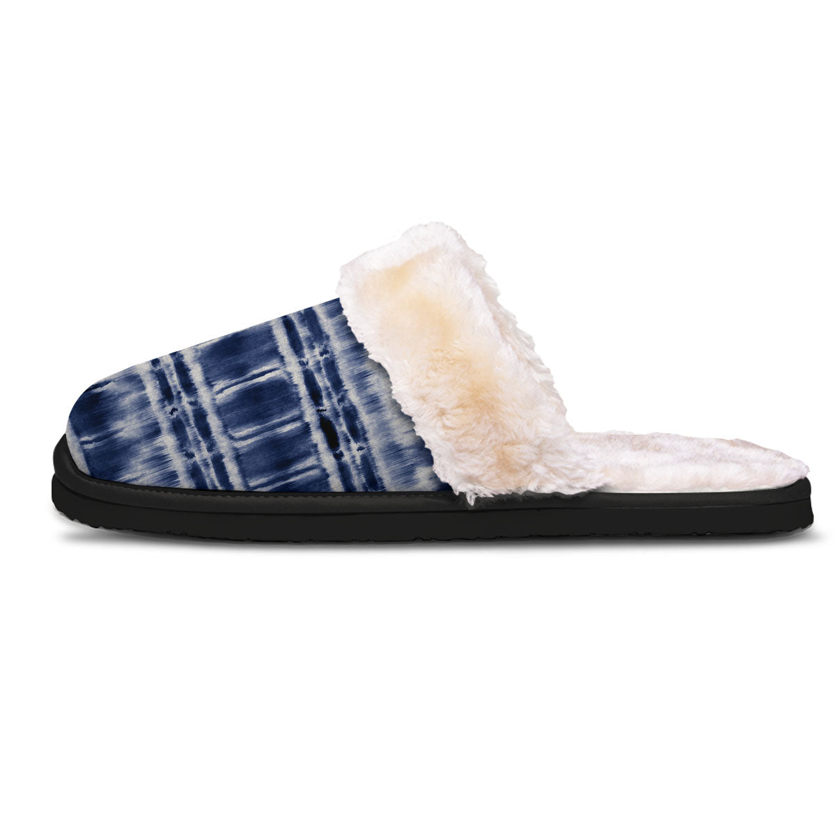 Shibori Indigo Dye Print Slippers-grizzshop