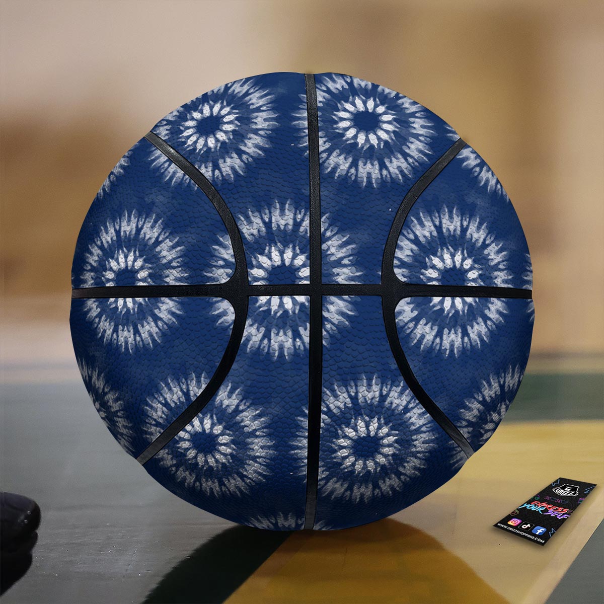 Shibori Print Pattern Basketball-grizzshop