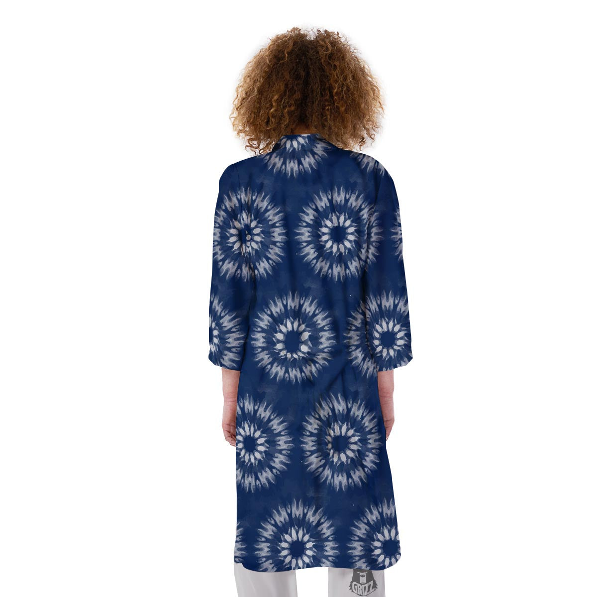 Shibori Print Pattern Kimono-grizzshop