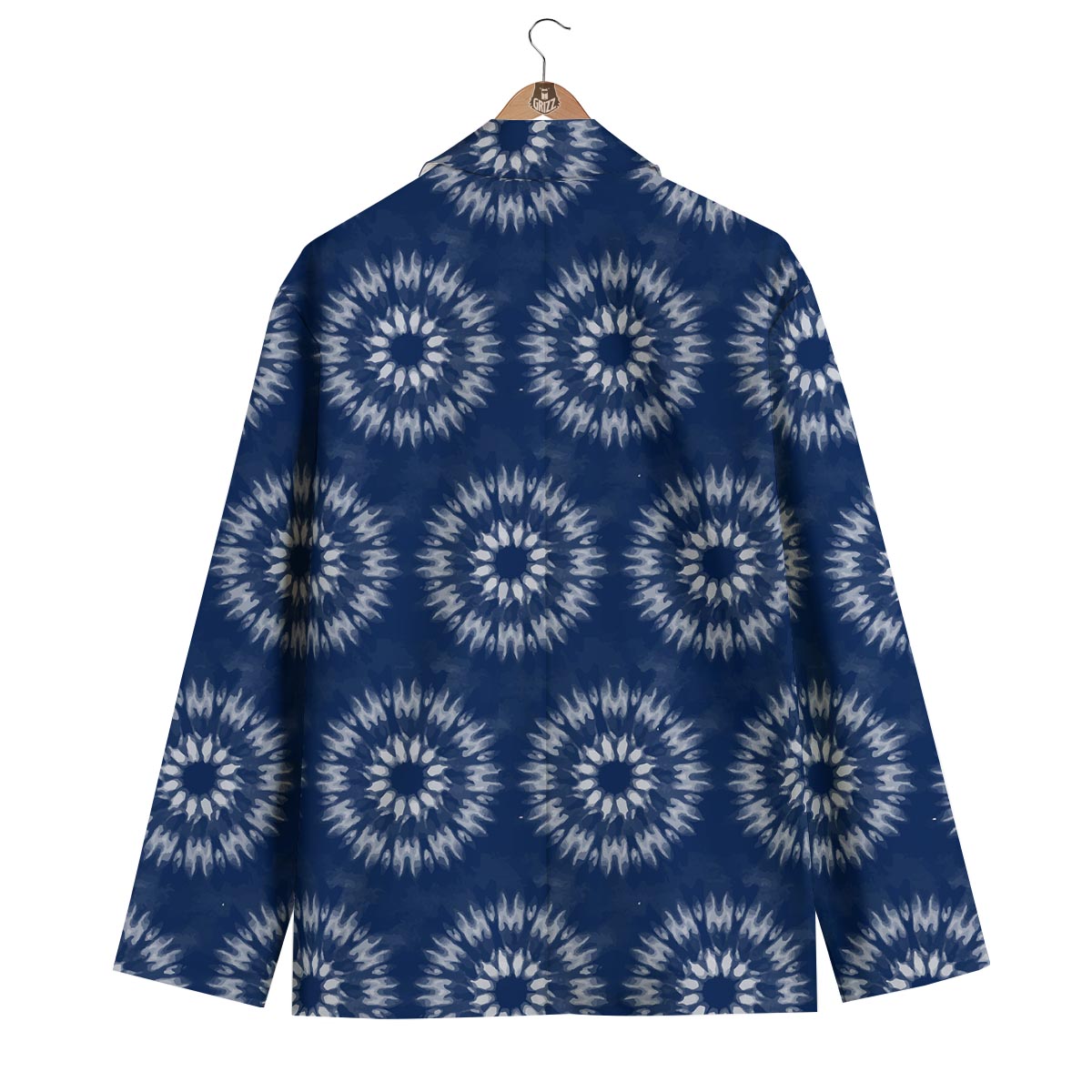 Shibori Print Pattern Men's Blazer-grizzshop