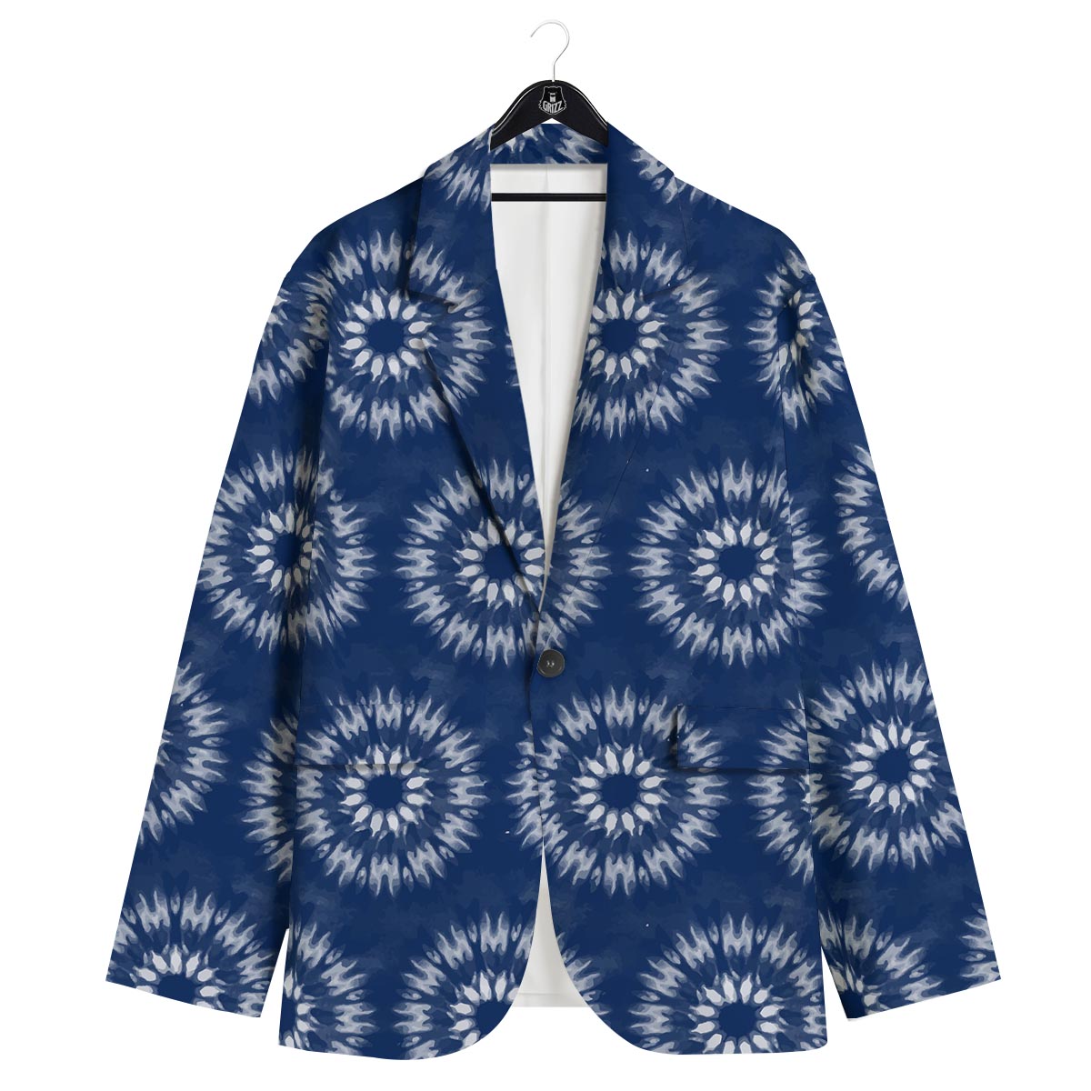 Shibori Print Pattern Men's Sport Coat-grizzshop