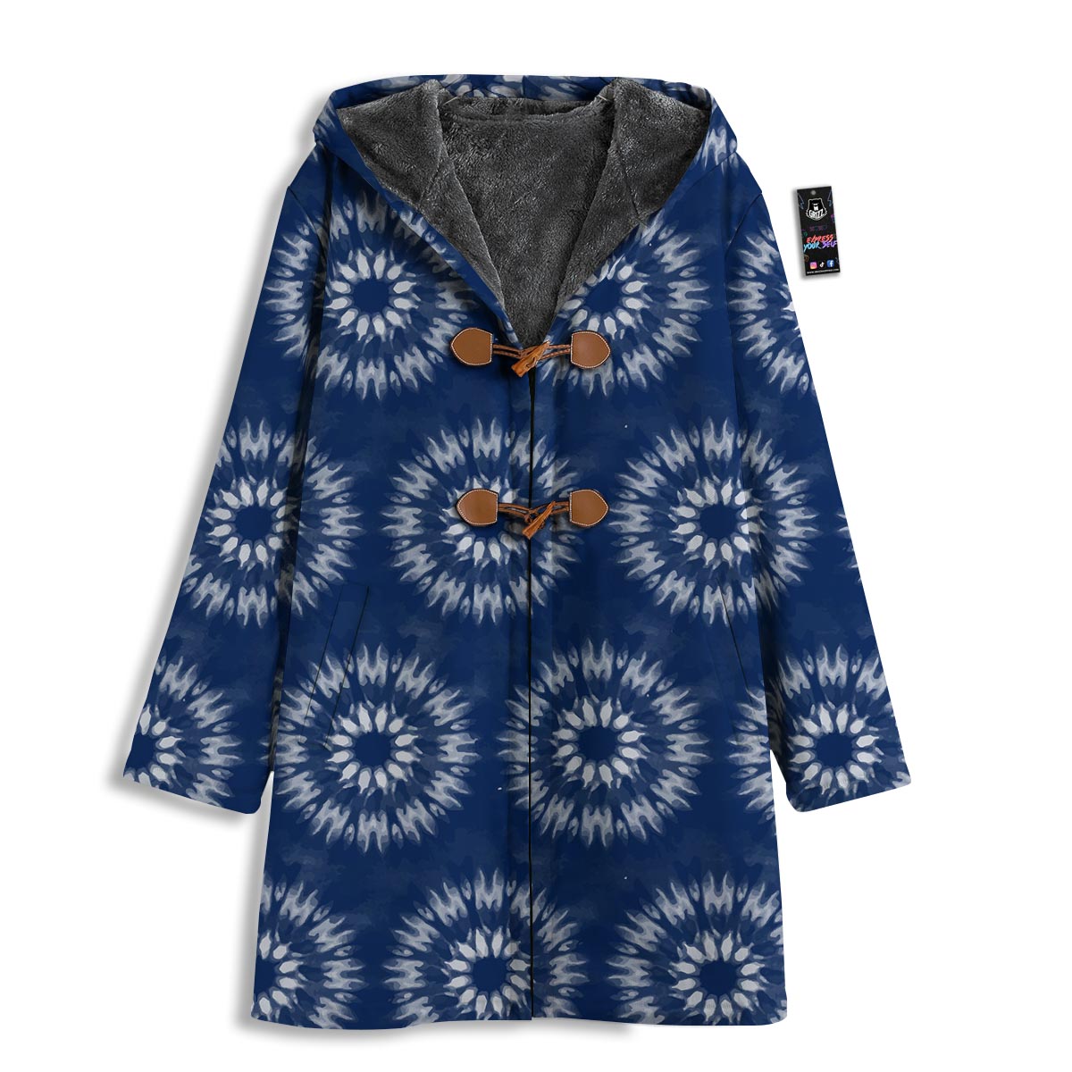 Shibori Print Pattern Men's Windbreaker Jacket-grizzshop