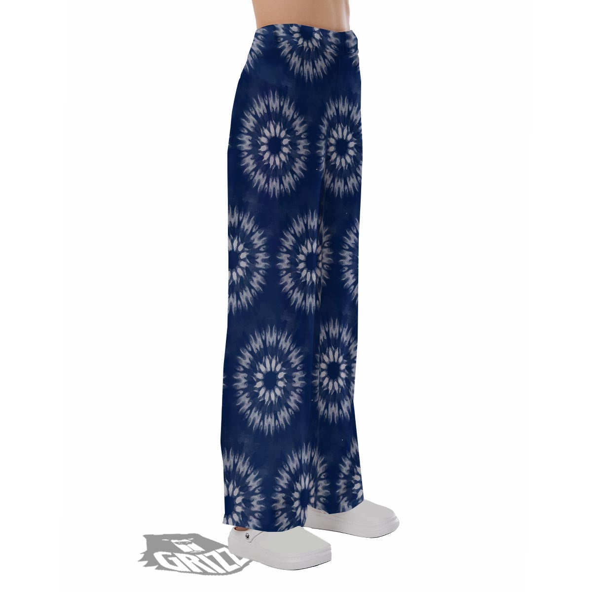 Shibori Print Pattern Pajama Pants-grizzshop