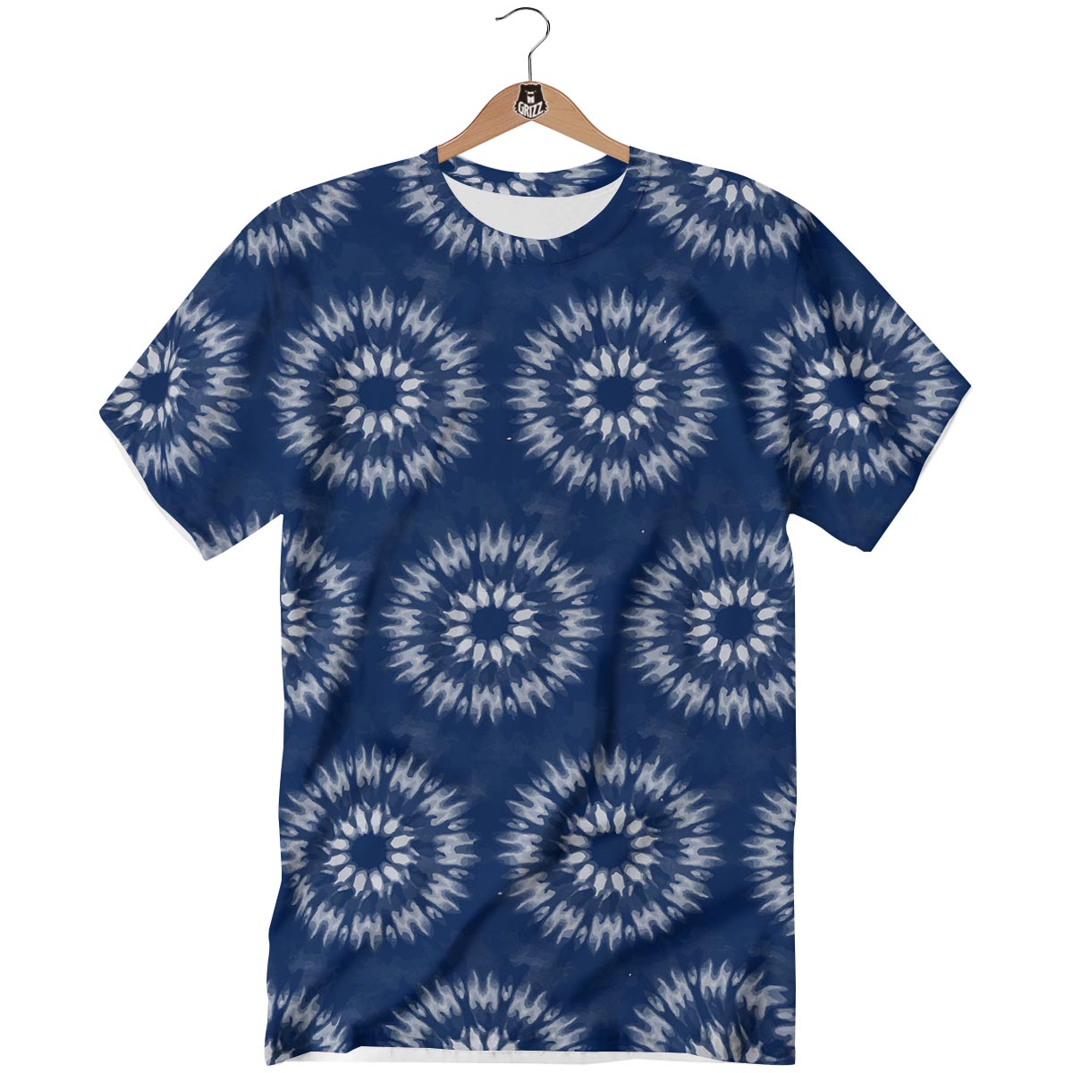 Shibori Print Pattern T-Shirt-grizzshop