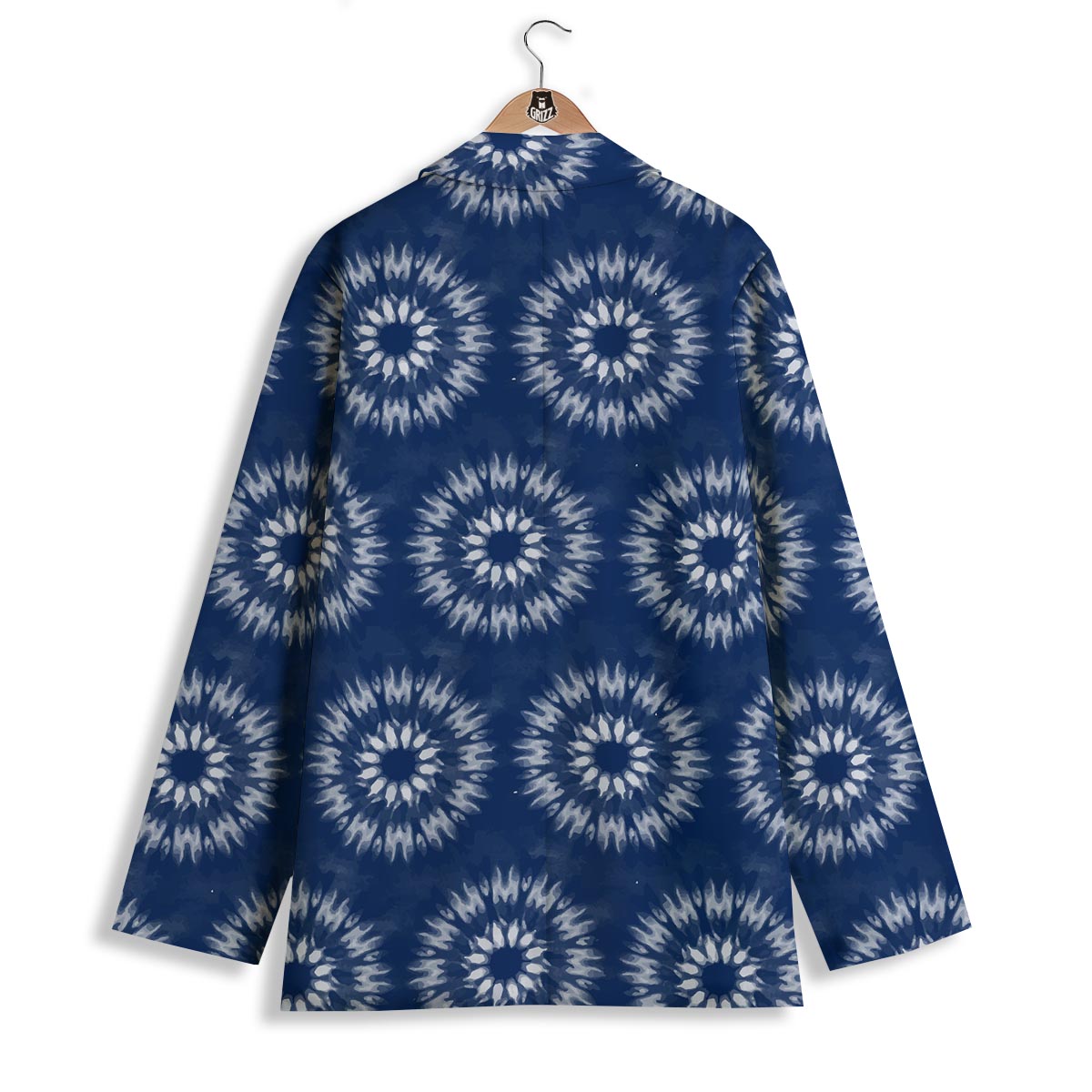 Shibori Print Pattern Women's Blazer-grizzshop