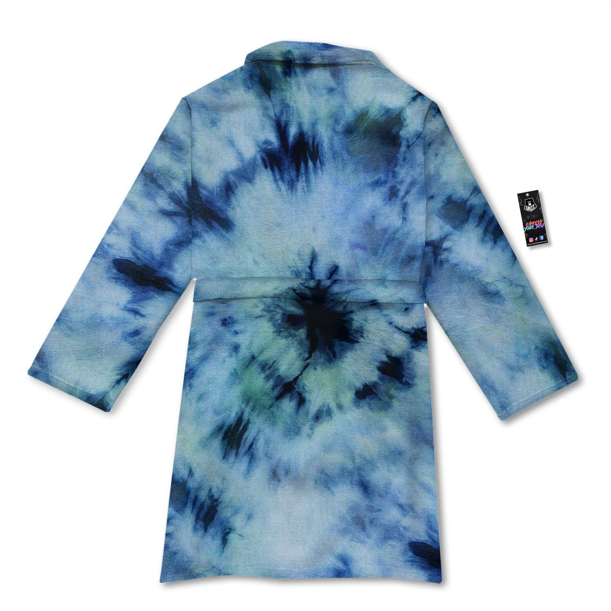 Shibori Tie Dye Print Bathrobe-grizzshop