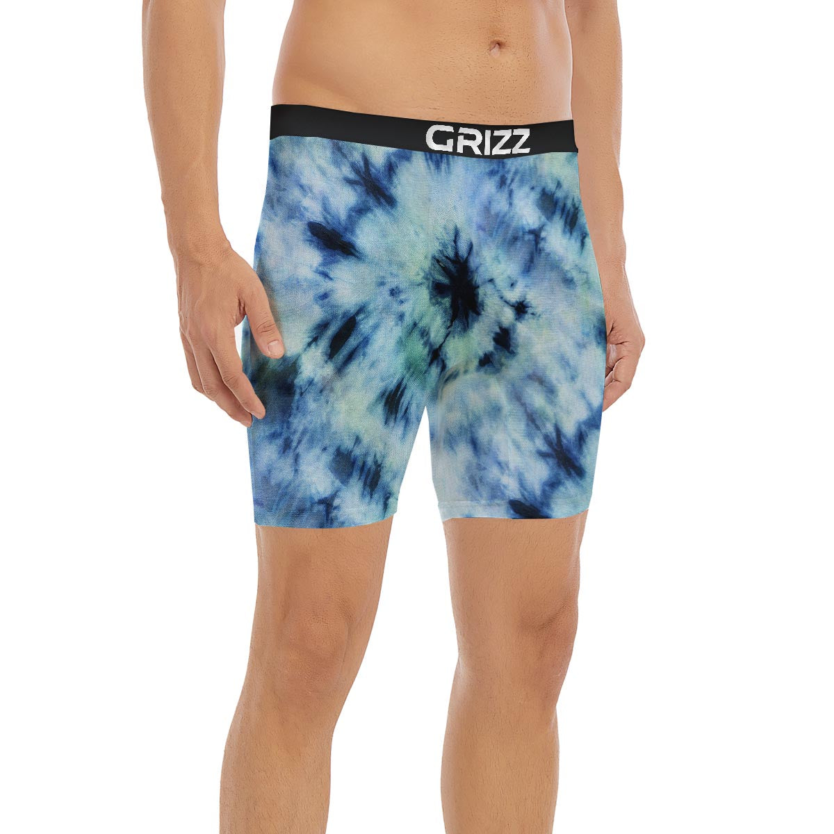 Shibori Tie Dye Print Boxer Briefs-grizzshop