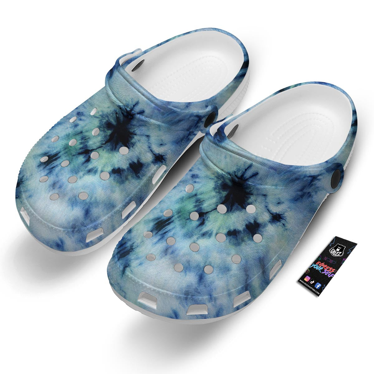 Shibori Tie Dye Print Clog-grizzshop