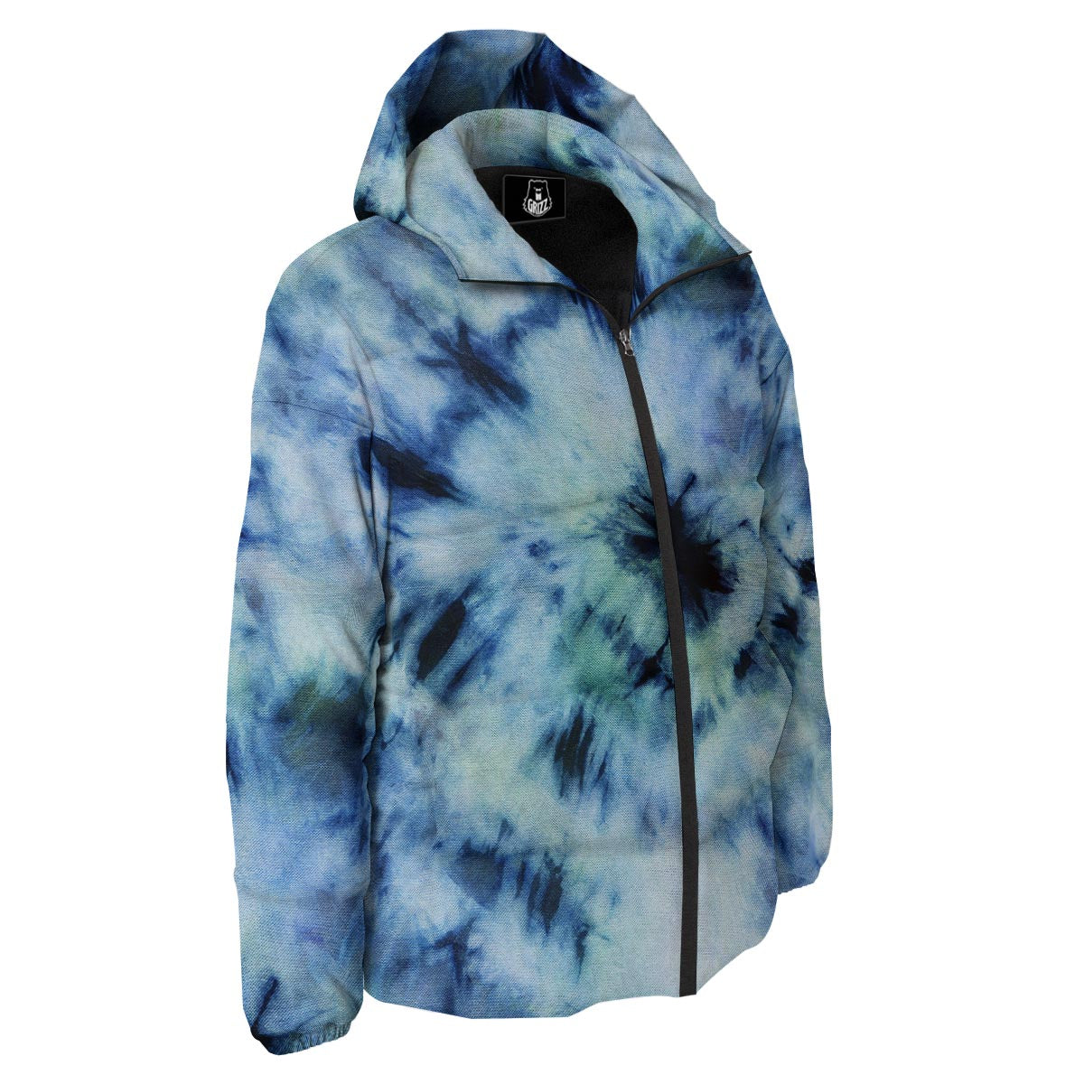 Shibori Tie Dye Print Down Jacket-grizzshop