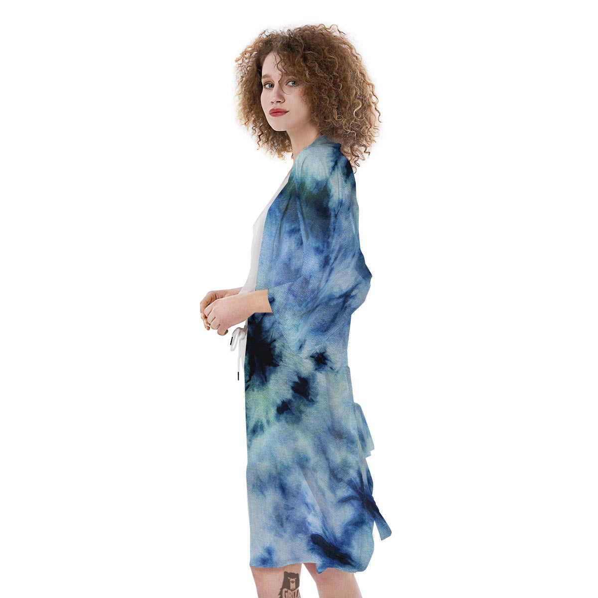Shibori Tie Dye Print Kimono-grizzshop
