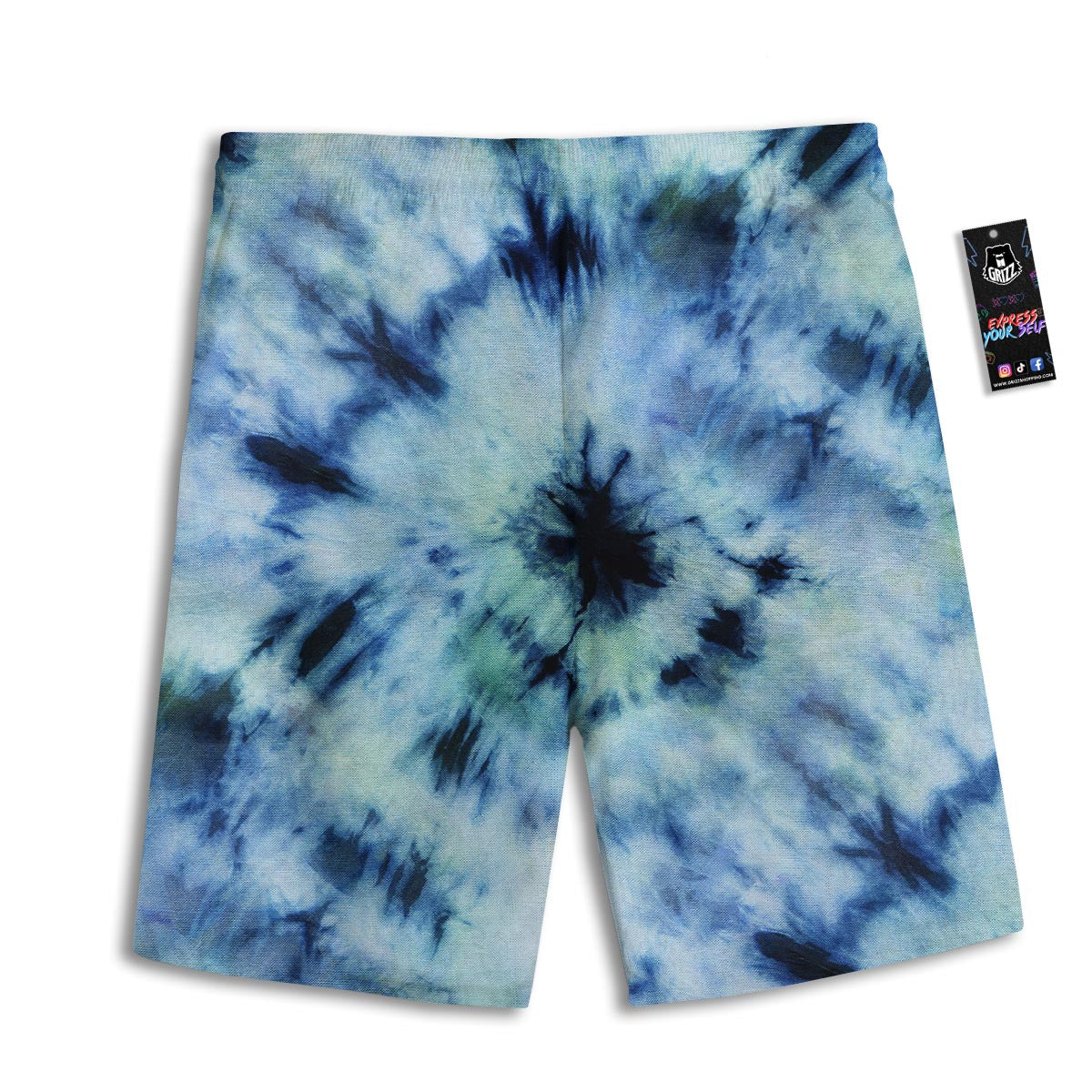 Shibori Tie Dye Print Men's Athletic Shorts