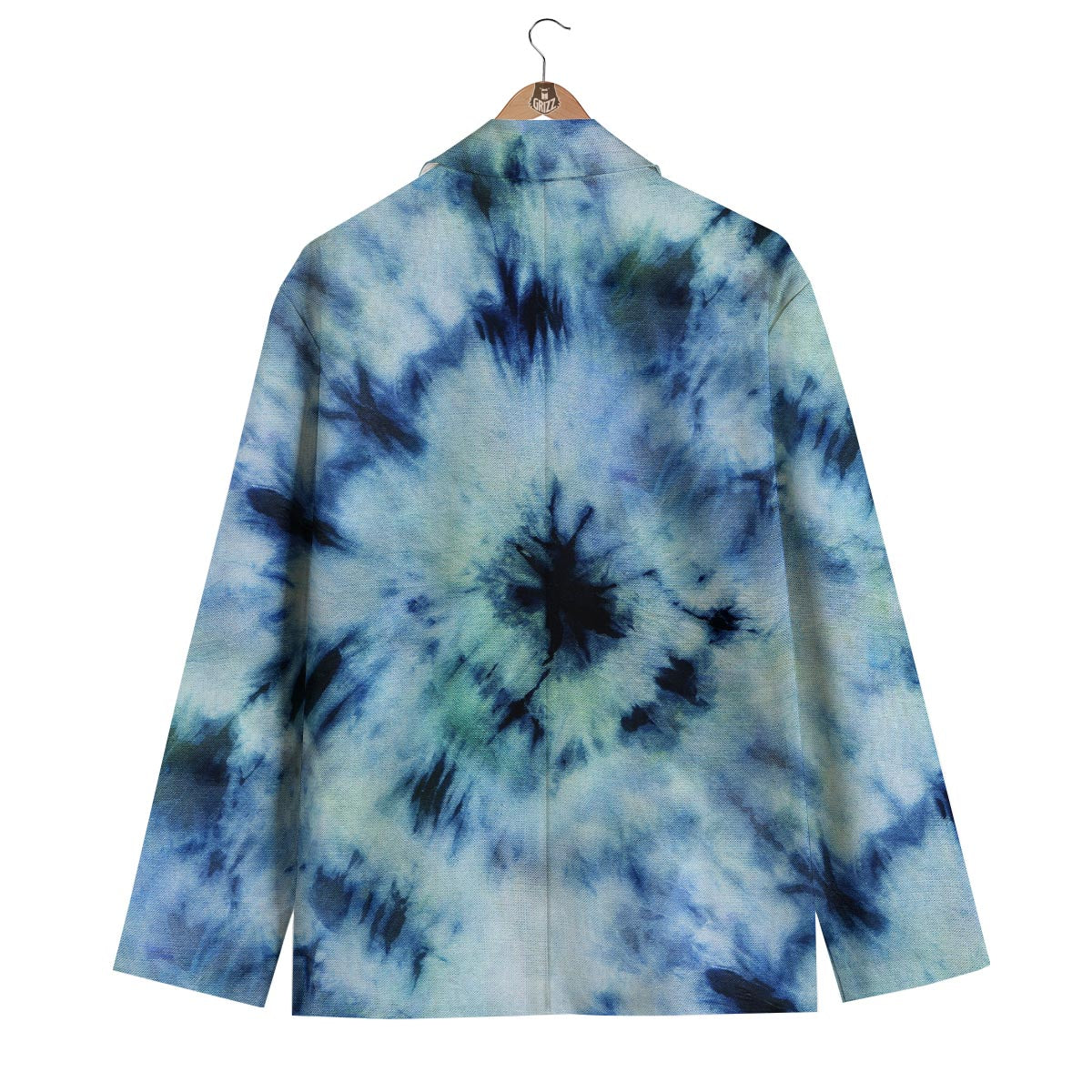 Shibori Tie Dye Print Men's Blazer-grizzshop