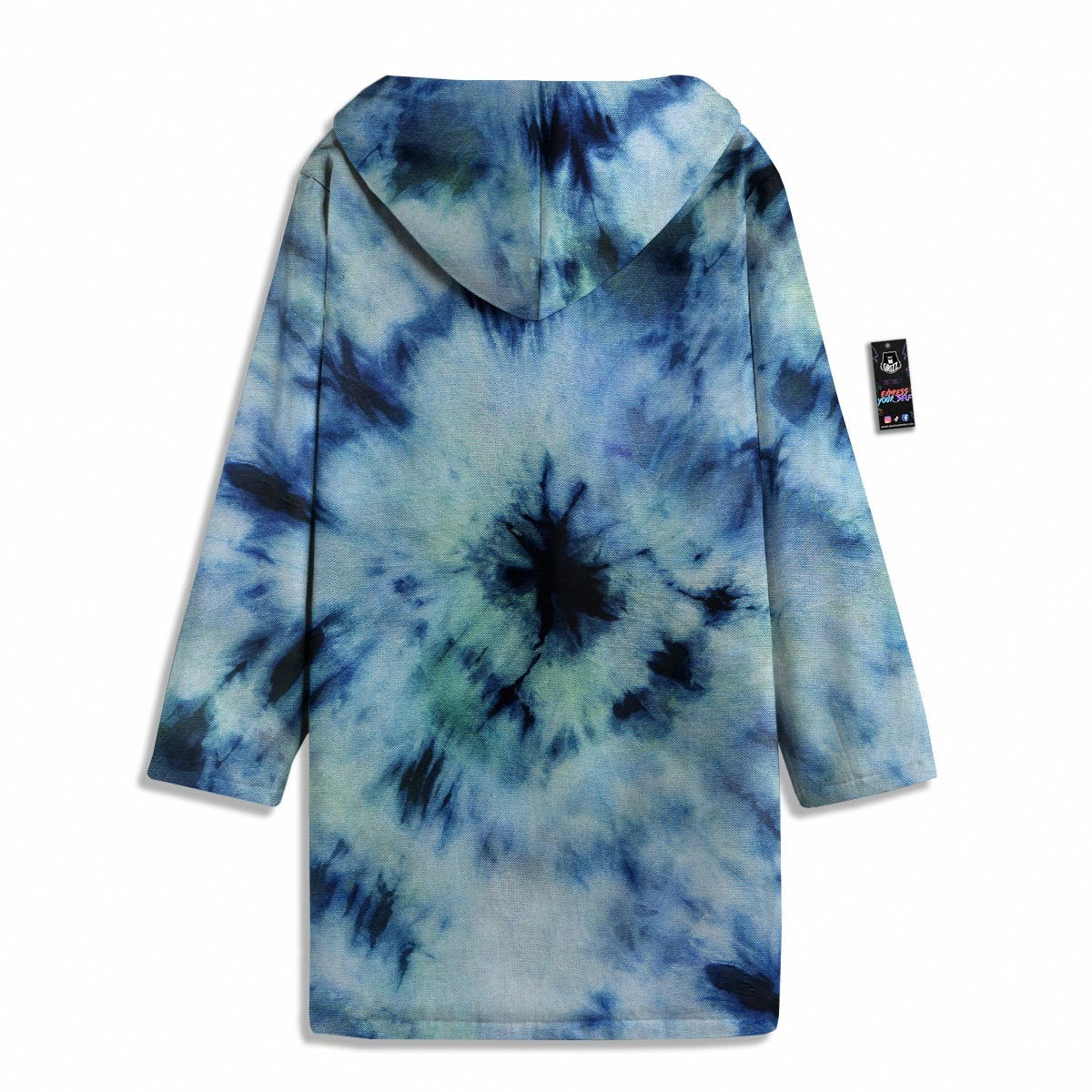 Shibori Tie Dye Print Men's Windbreaker Jacket-grizzshop