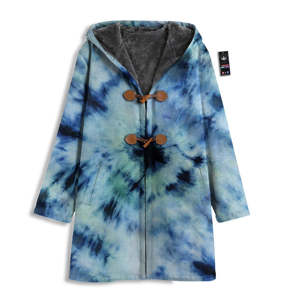 Shibori Tie Dye Print Men's Windbreaker Jacket-grizzshop