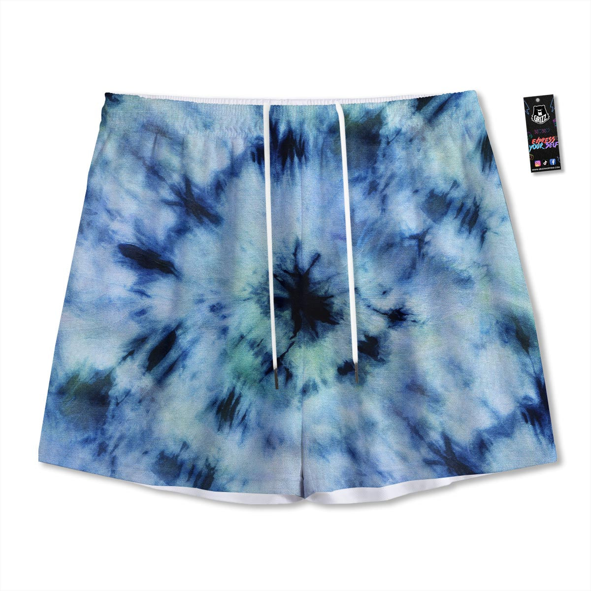 Shibori Tie Dye Print Mesh Shorts