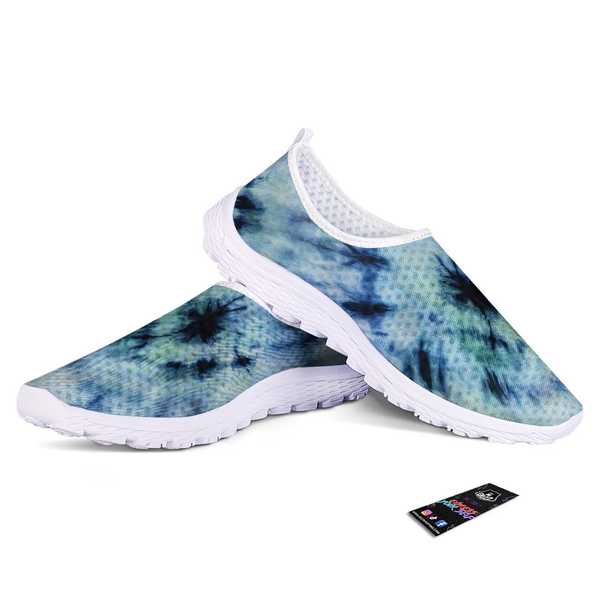 Shibori Tie Dye Print Nurse Shoes-grizzshop