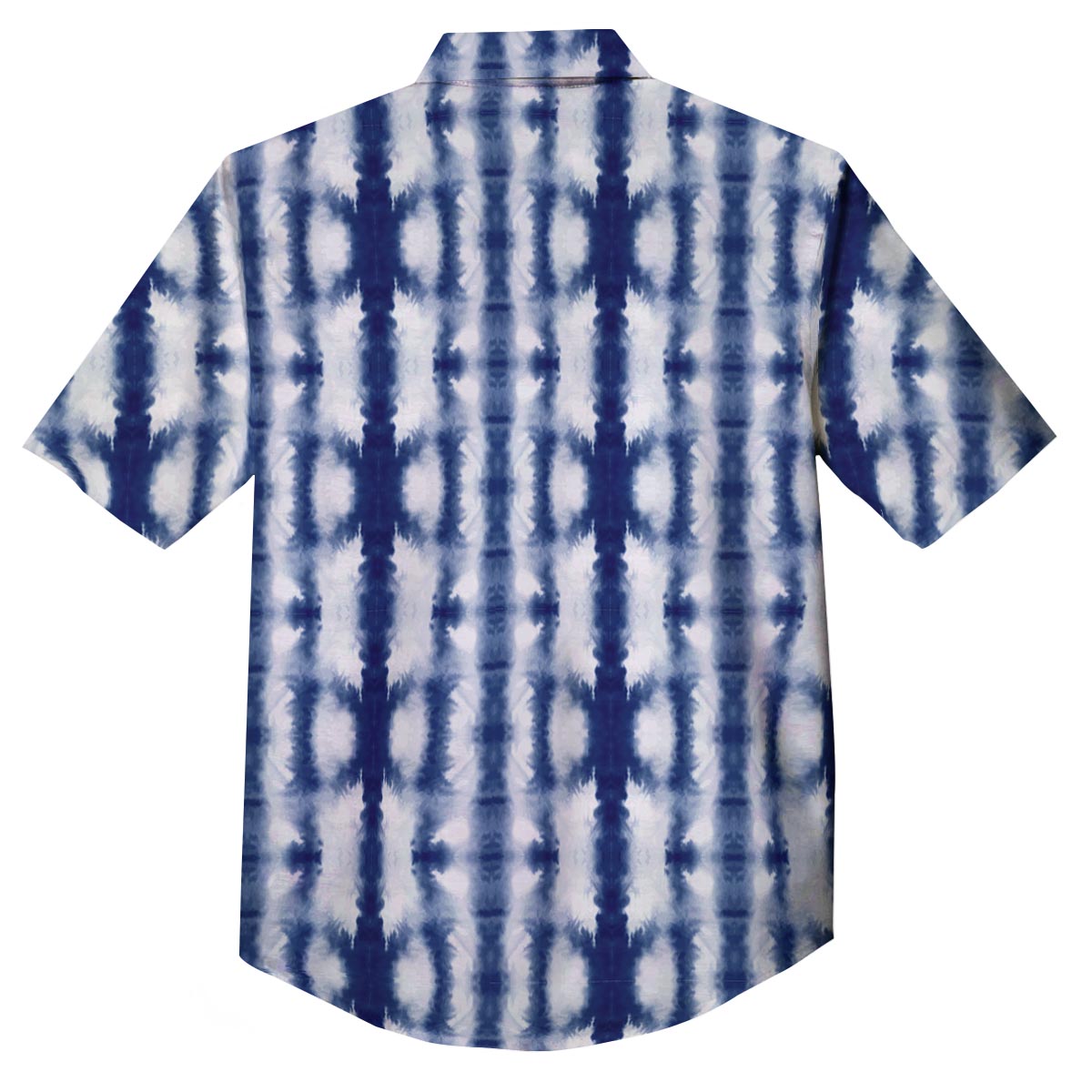 Shibori Tie Dye Print Pattern Button Up Shirt-grizzshop