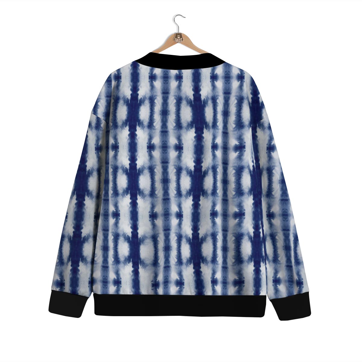 Shibori Tie Dye Print Pattern Cardigan-grizzshop