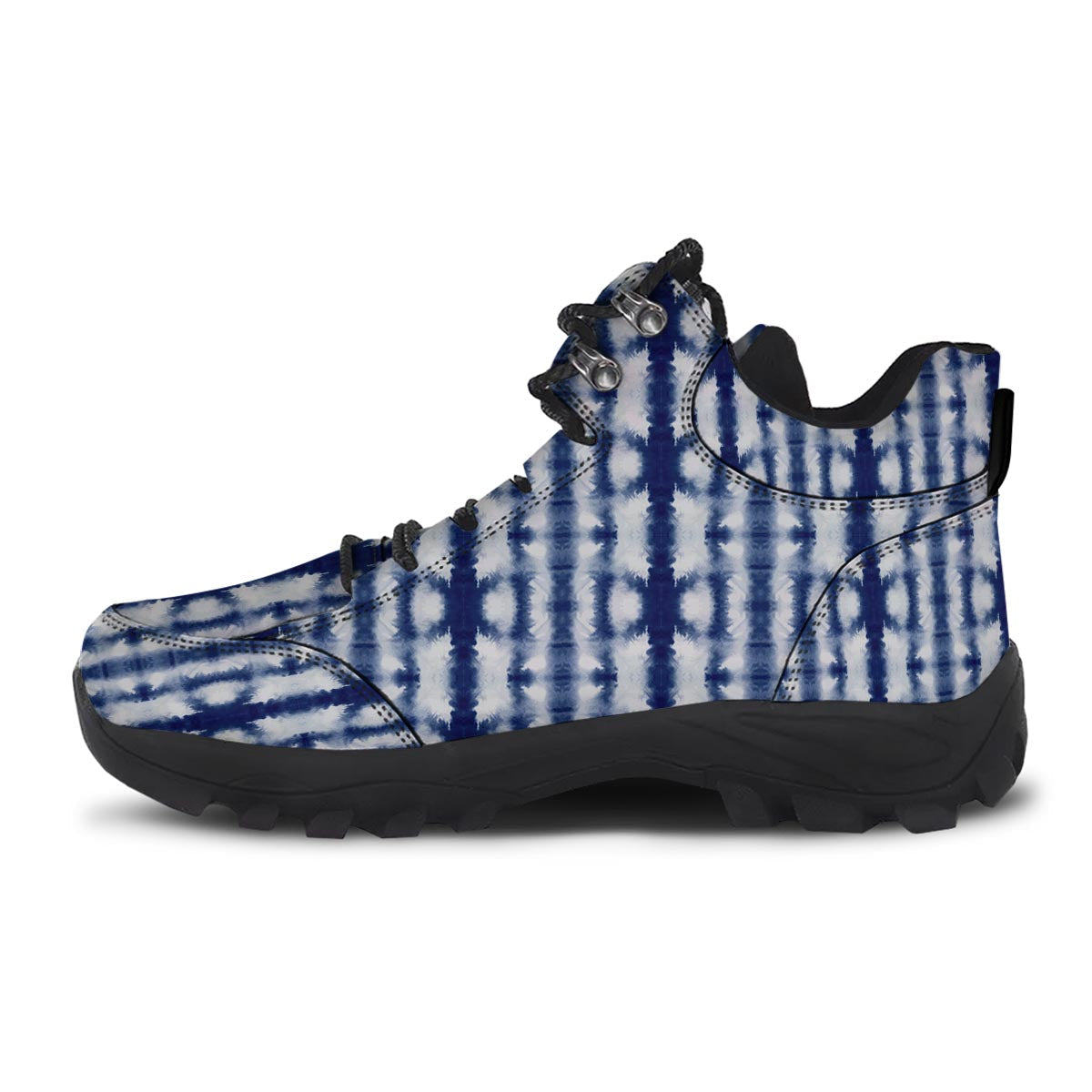 Shibori Tie Dye Print Pattern Hiking Shoes-grizzshop
