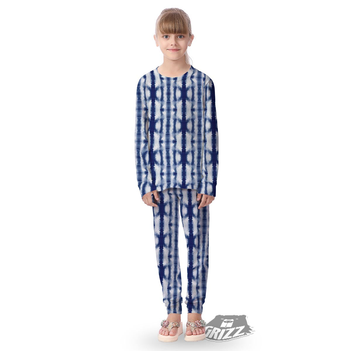 Shibori Tie Dye Print Pattern Kid's Pajamas-grizzshop