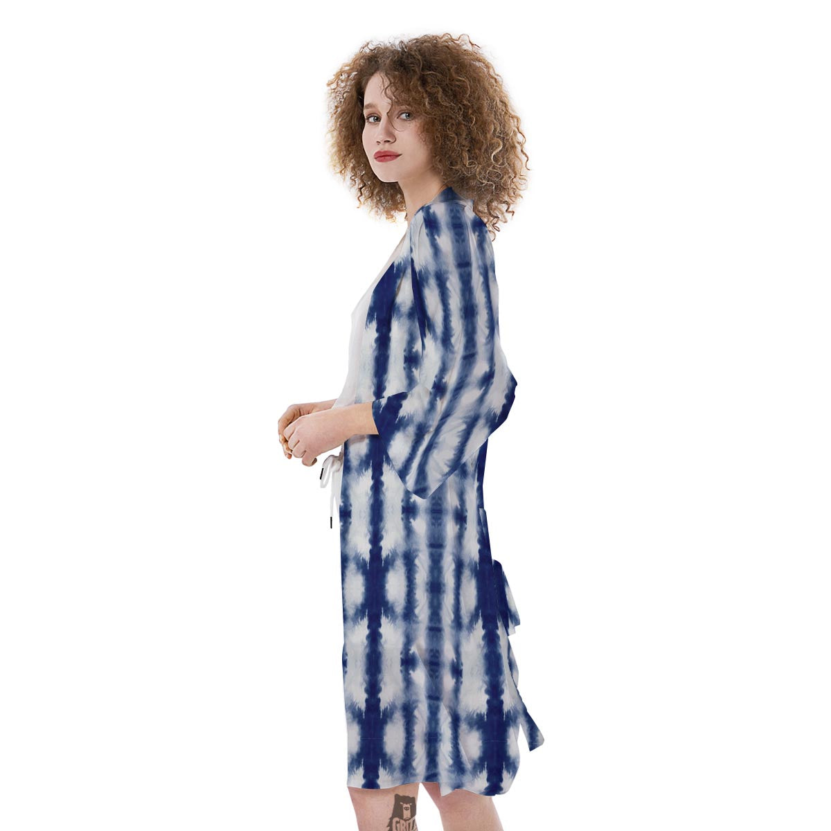 Shibori Tie Dye Print Pattern Kimono-grizzshop