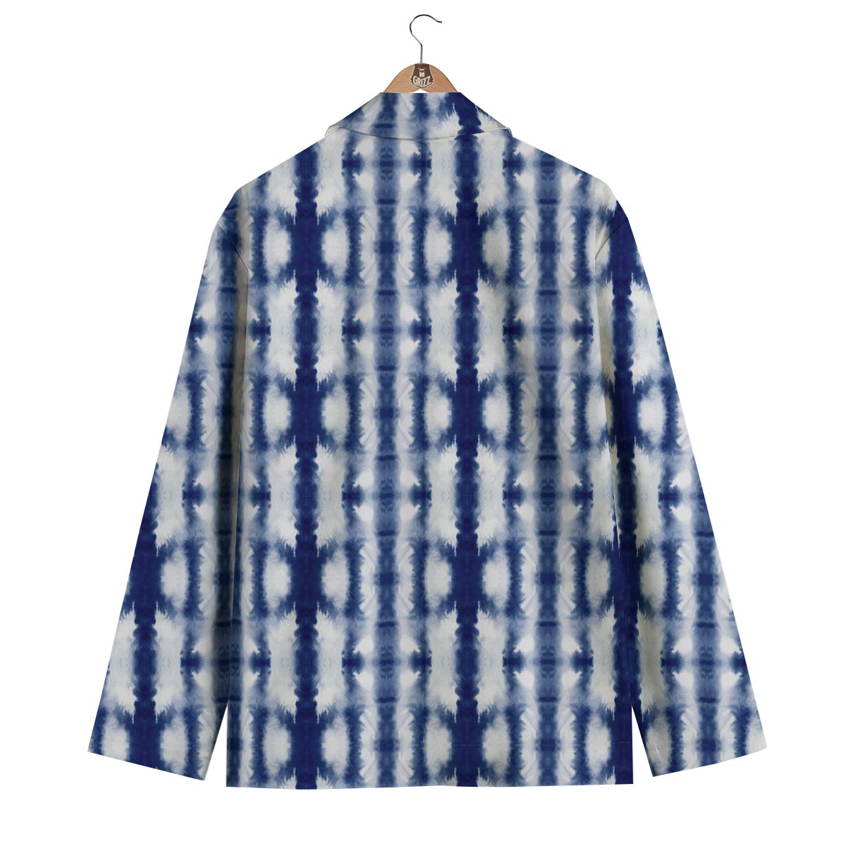 Shibori Tie Dye Print Pattern Men's Blazer-grizzshop