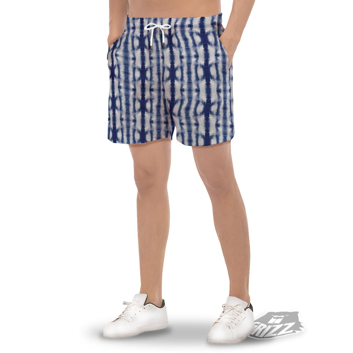 Shibori Tie Dye Print Pattern Men's Gym Shorts-grizzshop