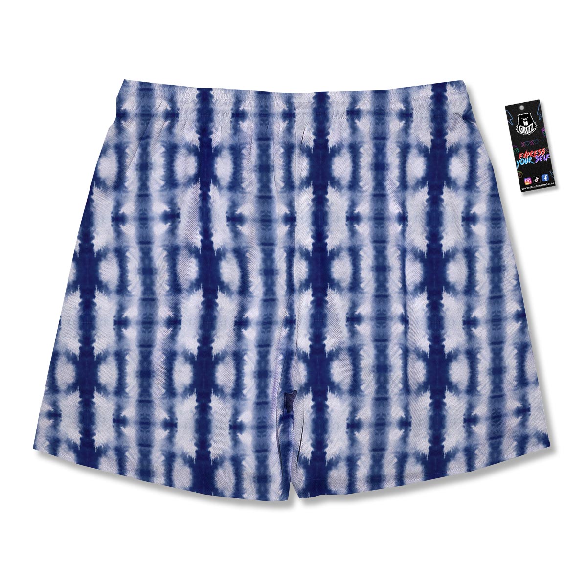 Shibori Tie Dye Print Pattern Men's Running Shorts-grizzshop