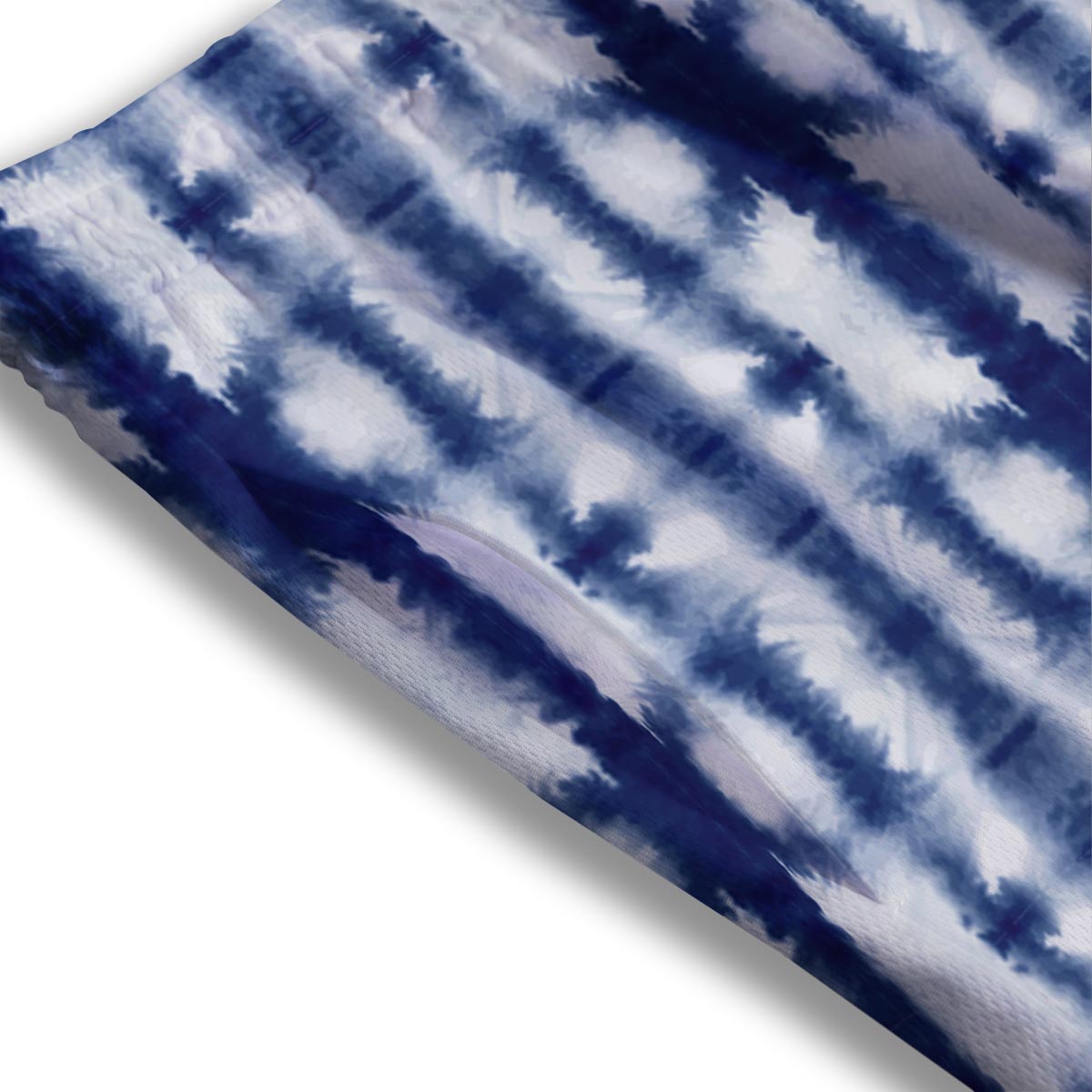 Shibori Tie Dye Print Pattern Mesh Shorts