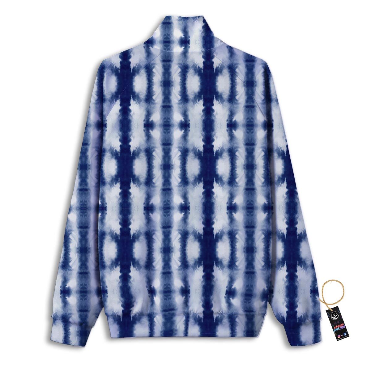 Shibori Tie Dye Print Pattern Track Jacket-grizzshop