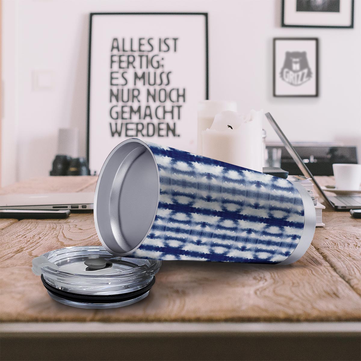 Shibori Tie Dye Print Pattern Tumbler-grizzshop