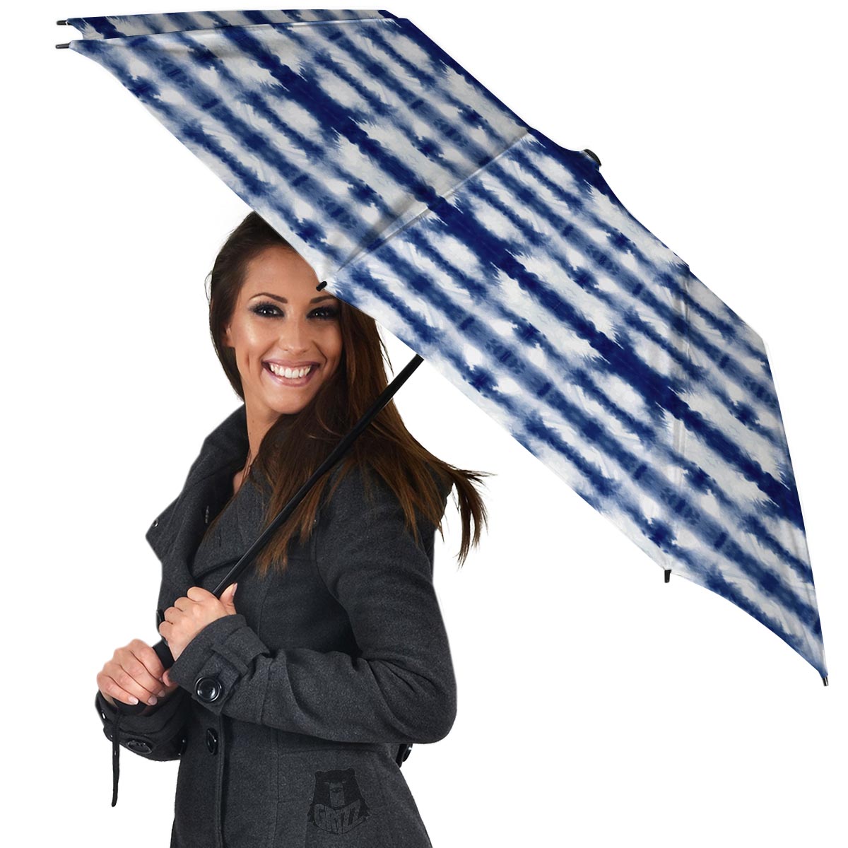 Shibori Tie Dye Print Pattern Umbrella-grizzshop