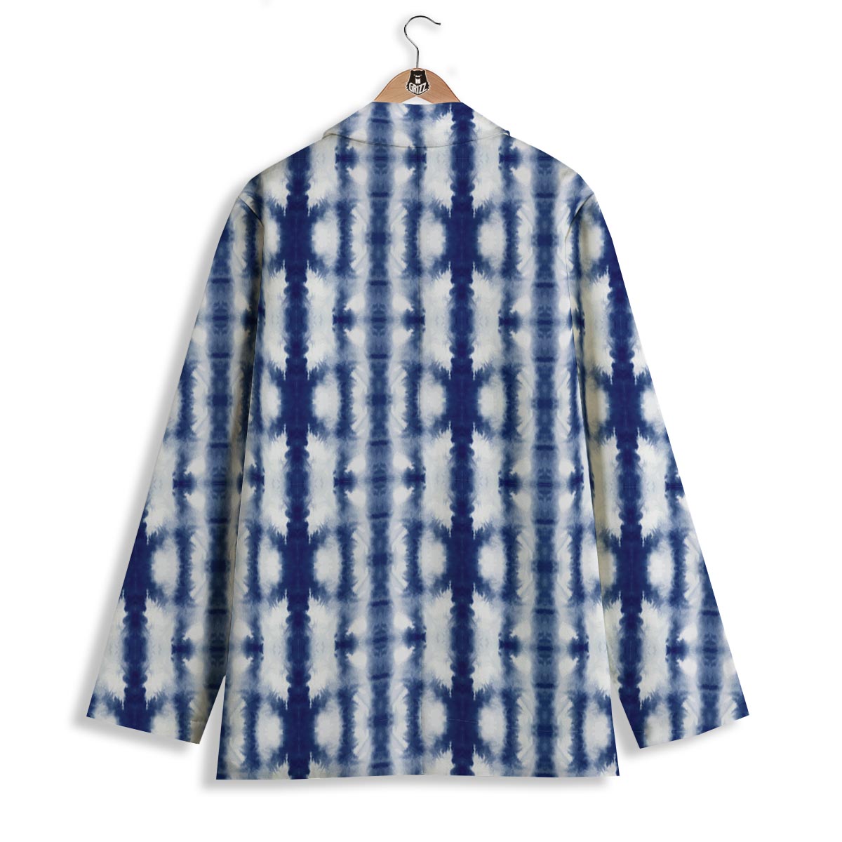 Shibori Tie Dye Print Pattern Women's Blazer-grizzshop
