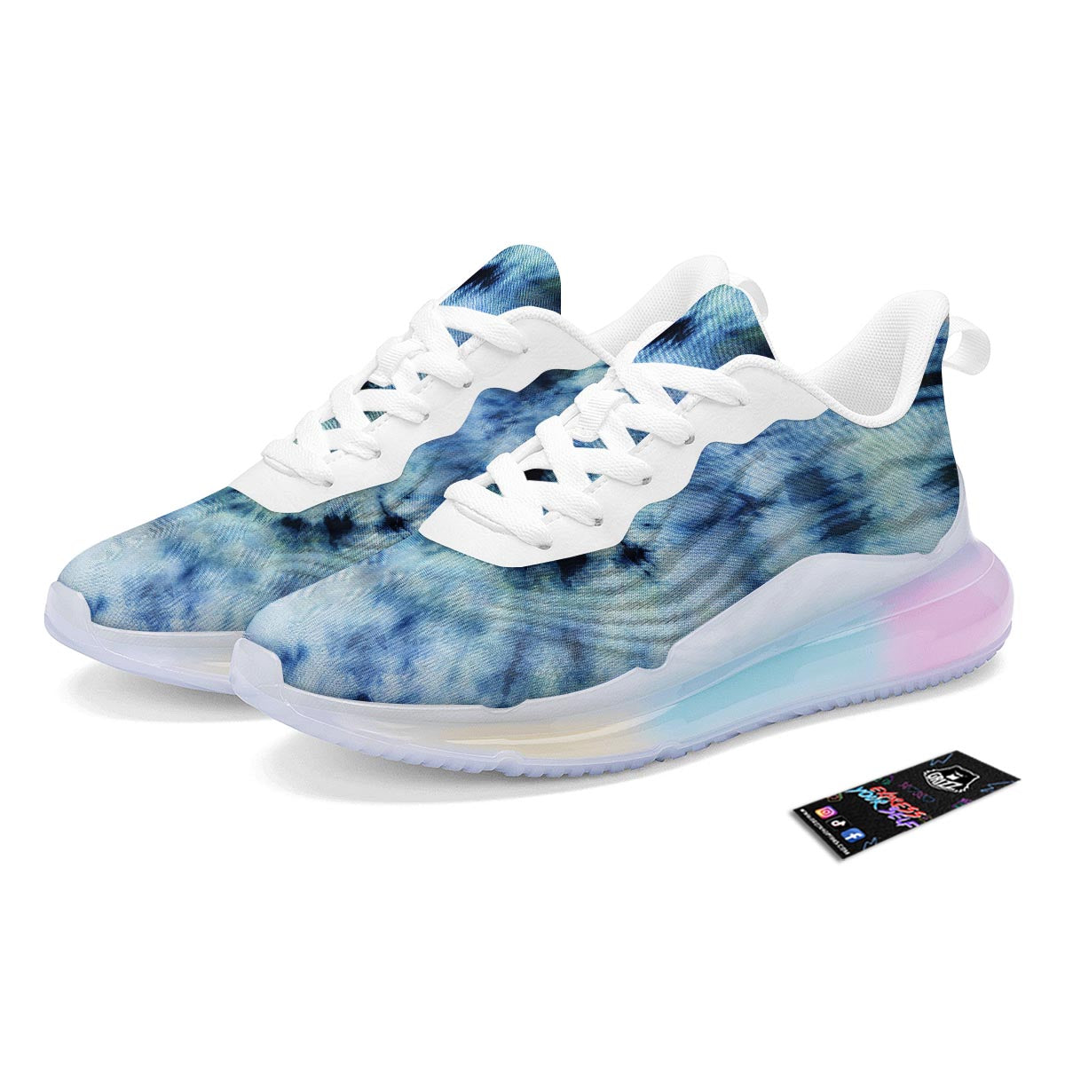 Shibori Tie Dye Print Running Sneakers-grizzshop