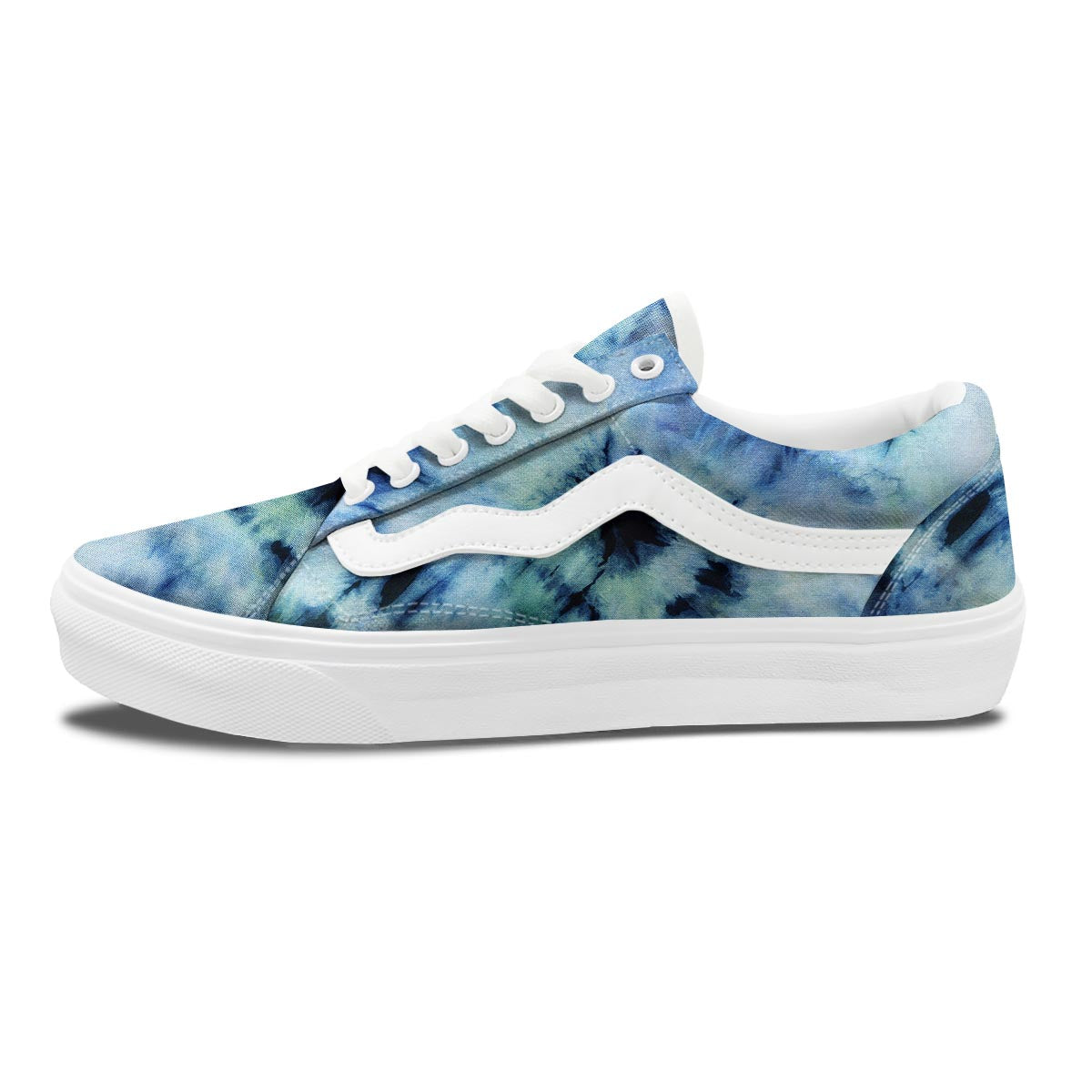 Shibori Tie Dye Print Skate Shoes-grizzshop