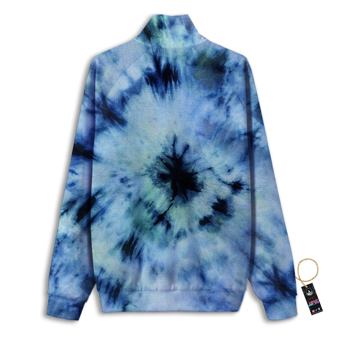 Shibori Tie Dye Print Track Jacket-grizzshop