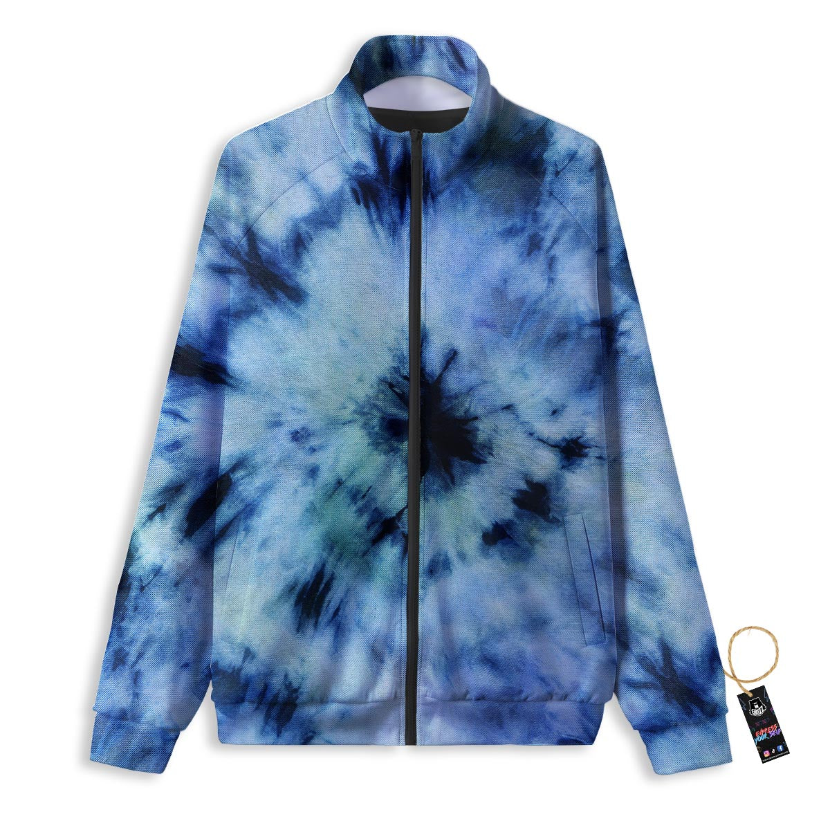 Shibori Tie Dye Print Track Jacket-grizzshop