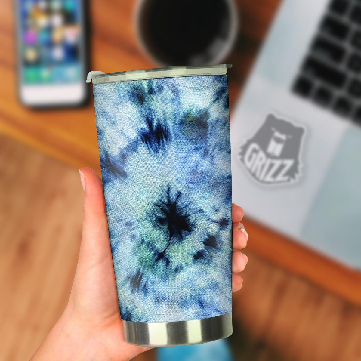 Shibori Tie Dye Print Tumbler-grizzshop