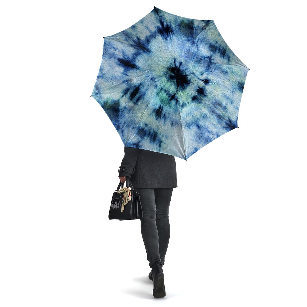 Shibori Tie Dye Print Umbrella-grizzshop