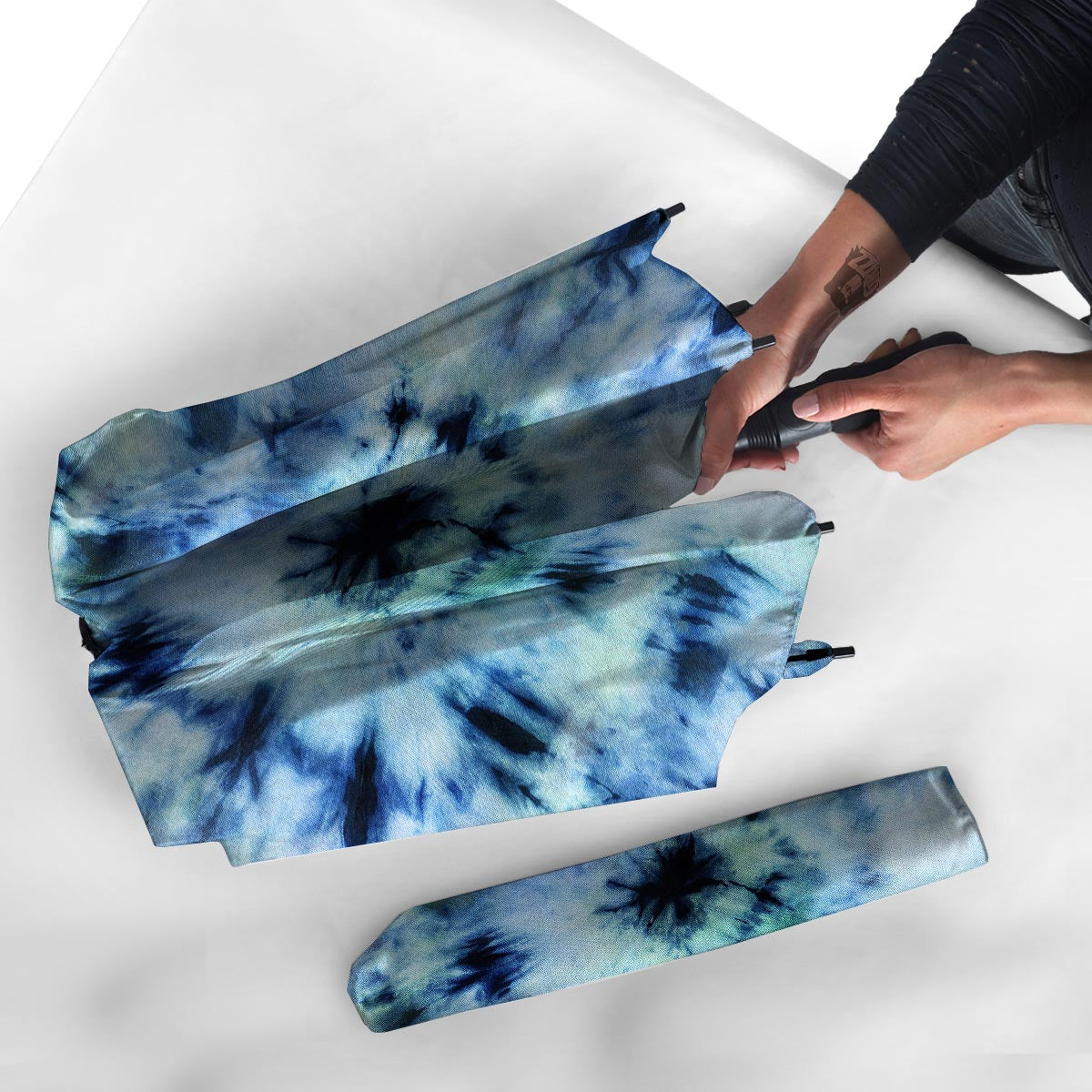 Shibori Tie Dye Print Umbrella-grizzshop