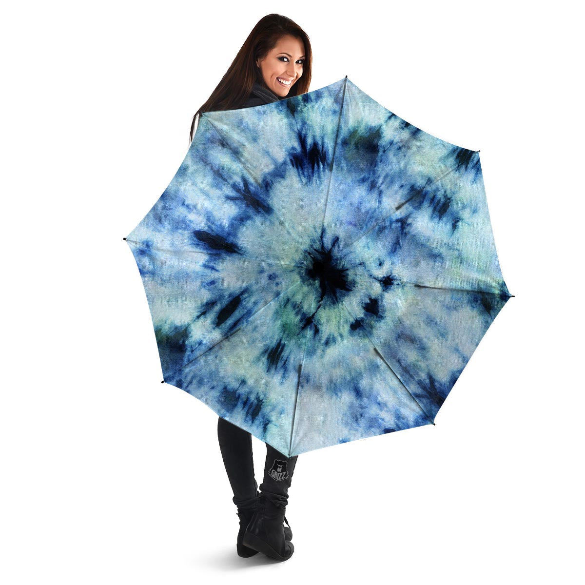 Shibori Tie Dye Print Umbrella-grizzshop