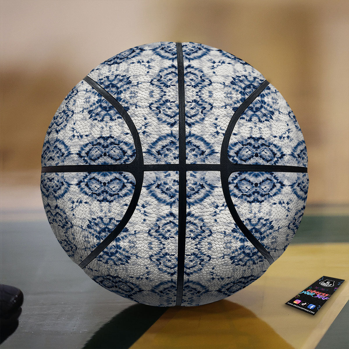 Shibori Watercolor Print Pattern Basketball
